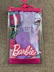 Barbie Career Musician Fashion Pack Lavender Flower Dress with Guitar New.