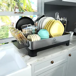 Simply place the spout of this dish rack directly above the sink. ✔️100% Rustproof | Made of premium solid...