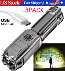 Led Zoom Strong Light, with 3 Gears, Irradiation Distance up to 500m. 1 Flashlight Body. 2 Flashlight Body. 3...