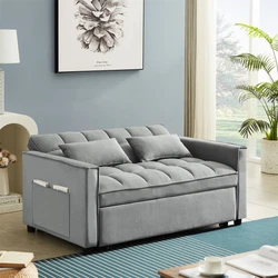 Pull-out Sleeper: Pull the included handle and it slides out on its rollers to make loveseat sofa converts to sleeper...