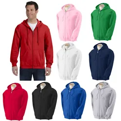 The sweatshirt has long sleeves, hooded collar and full-length zipper at the front to cover you in style. 80% cotton...
