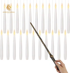 Each floating candle is operated by 1 AAA battery (not included). you can easily cut the length you like and thread it...