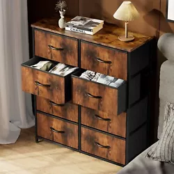 【Versatile Storage Tower】 Keep your space neat and organized with this multifunctional fabric dresser. Its a...