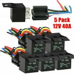Features: 12 Volt 40 amp 5-prong relays Mechanical life of 10,000+ cycles Heavy-duty impact molded relay socket with 5...