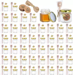【Ideal Gift】These elegant mini hex honey jars will add a refined look to any event! Eye-Catching and Appealing....
