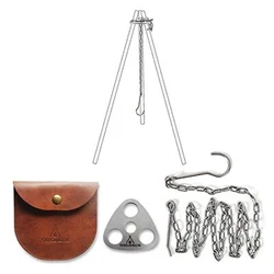 It can be used with outdoor cooking appliances such as Dutch ovens, coffee pots, teapots, and kettles. Stove bracket...