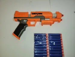 Nerf Dart Tag Single Shot Soft Foam Dart Gun Orange w/ Extra Darts. Condition is Used. Shipped with USPS First Class.