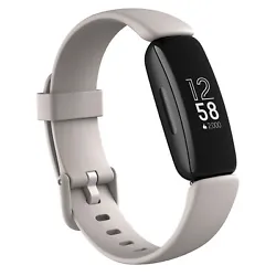 Inspire 2 Blanc Lunaire avec 1 an gratuit à Fitbit Premium Suivi continu de la fréquence cardiaque,Suivi des...