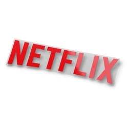 Autocollant Stickers Logo Netflix vinyle transparent publicitaire 10cm x 5cm