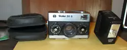 This auction is for a VINTAGE Rollei  35  S Camera. It comes with its case, strap on the case and a flash...