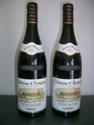 Lot de 2b: Côte Rôtie - GUIGAL Château d AMPUIS - Domaine au TOP. Belles bouteilles conservées dans une très bonne...