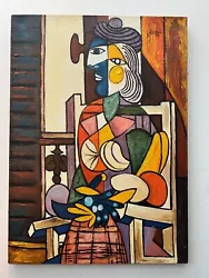 PABLO PICASSO. Hanmade painting on canvas. 70 cm x 50 cm.