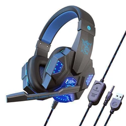 ● The charming and cool LED lights on both sides make this gaming headset look cooler. 1 X In Line Mic - USB Cable +...