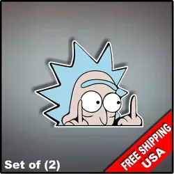 Rick and Morty Middle Finger Vinyl Decal 4