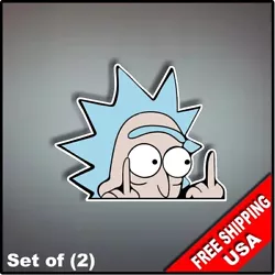 Rick and Morty Middle Finger Vinyl Decal 4