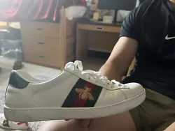 gucci shoes men 10.5 (Worn 3-4 Times). Condition is good. The shoes will be clean before shipped. NO BOX