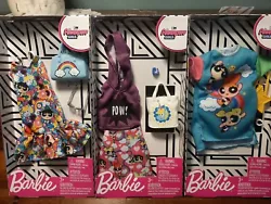 Barbie Complete Fashion Powerpuff Girls clothing Lot of 3 pieces.