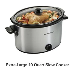 The oval shaped stoneware crock can fit up to a 10 lb. turkey or 12 lb. Extra-Large Capacity: 10 quart capacity fits a...