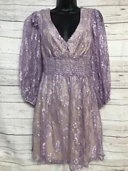 New Juniors B. Darlin Lavender Lace Overlay V-Neck Formal Dress-Size 5/6. new with tags. Pit to pit 18.5 pit to cuff 14...
