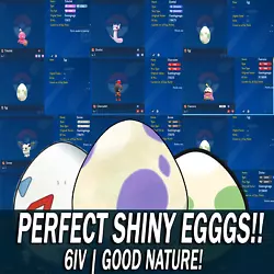 You pick 6 shiny Pokemon you want in eggs! In-order to trade we will need to trade through the online system. You get 3...