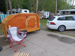 This sturdy, teardrop trailer is lightweight and can be pulled behind almost any size car. 2010 Carry on Trailer with a...