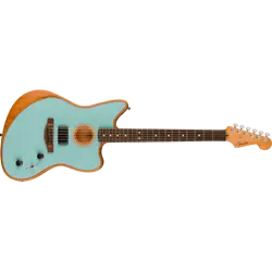 Fender continue d’explorer les possibilités sonores d’une guitare hybride acoustique/électrique avec...