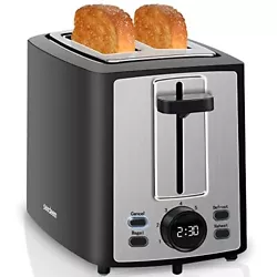 SEEDEEM Toaster 2 Slice, Bread Toaster with LCD Display, 7 Shade Settings, 1.４