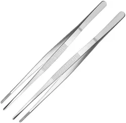 Sturdy material: Our kitchen tong tweezers are made of heavy duty food grade stainless steel,The thickened kitchen...
