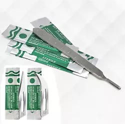 1 STAINLESS STEEL SCALPEL HANDLE #3. Easy to maneuver allowing you to work for extended hours. Sterilized by gamma...