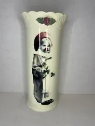 1996 Kim Anderson Vintage Vase | A Red Rose is for Love | 8” tall.