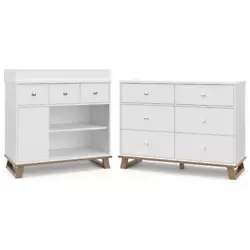 The Modern Nursery Changing Table Dresser was designed to match any of Storkcrafts modern or two-tone cribs, such as...