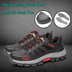 The shoes are made of international steel toe + sole ,strong anti-hit and anti puncture ability, can effectively...