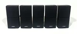 5 Bose Acoustimass Double Cube Speakers. The speakers are in great working condition with signs of use such as...