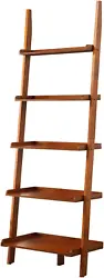 Style Bookshelf Ladder. Available in multiple finishes, this piece features 5 tiers of spacious shelving for...