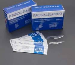 Blade : 100pcs = 1 box. Disposable steel surgical blades. Blade No.18/No.20/No.21/No.22/No.23/No.24 apply to a handle...