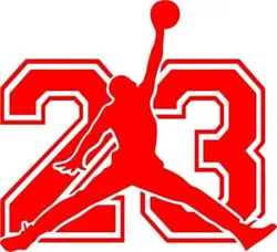 Jordan 23 Decal. Our decals are made with quality Oracal 651 Vinyl great for indoor or outdoor & water resistant.