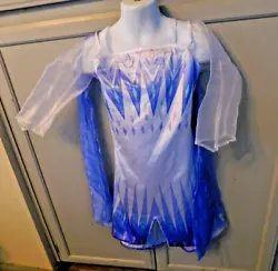 Disney Frozen  blue long sleeved Elsa Frozen dress. Girl size 5/6. Shoulder to hem