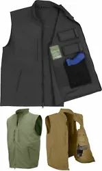 Official CCW item. Inner shell is fleece lined. Outer shell made from 100% polyester material. Wind resistant material...