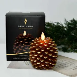 If you hold without checking the bottom or top, you could say they are real wax candles! 1 x LED Pine Cone Moving Wick...