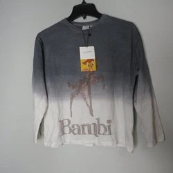Zara Disney Tie Dye Rhinestone Bambi T-Shirt.