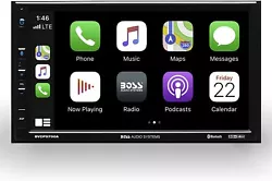 Boss Audio BVCP9700A. Supports Apple Carplay (USB Connection). 2 - Rear USB inputs (Apple Carplay and Android Auto or...