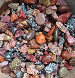 5 lbs of Aquarium stones and Pebbles. Shown wet in first photo. Second dry. Slightly larger mix to give a nice texture...