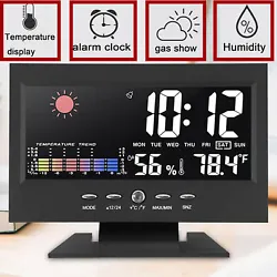 As a humidity gauge, outdoor indoor humidity display range: 20%RH~99%RH. And you can press any button to stop the ring....