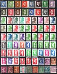 France lot de timbres FRANCE anciens divers - oblitérés. année 1940 / 1970.