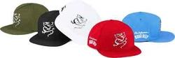 Cotton blend twill 6-Panel hat with snap closure. Molded plastic graphic on front. Embroidered graphic on side and...