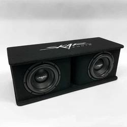 Furthermore, the enclosure is finished in premium grade black carpet for a sleek appearance and features the Skar Audio...