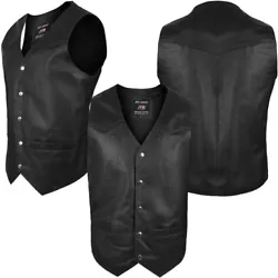 Made from 100% Genuine Cowhide Leather. Leather Vest Style 950 Small to 6XL. Front Snap Buttons Closure, and full...