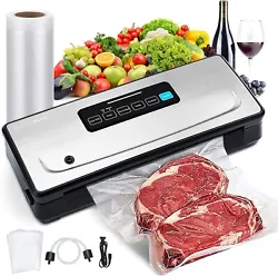 The working voice of this food vacuum sealing machine is less than 65db, lower than another vacuum sealer (