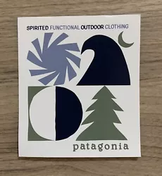 Patagonia Stores authentic spirited functional outdoor clothing sticker! Sticker measurements: around 3.25” x...