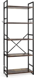 Style Bookcase. Easy Assemble - Less Than 20 Minutes! - Simply follow the included instructions, and your HAIOOU...